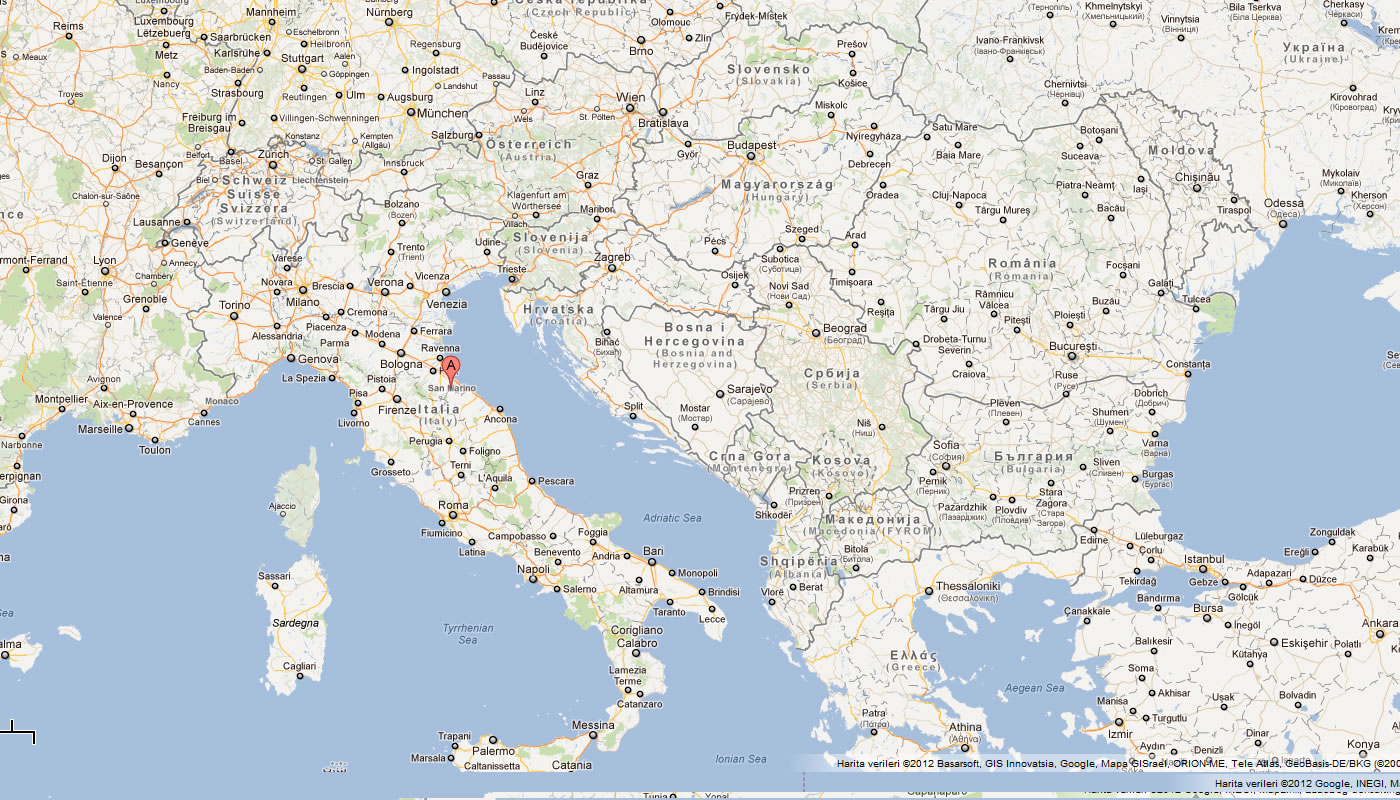 harita San Marino italya